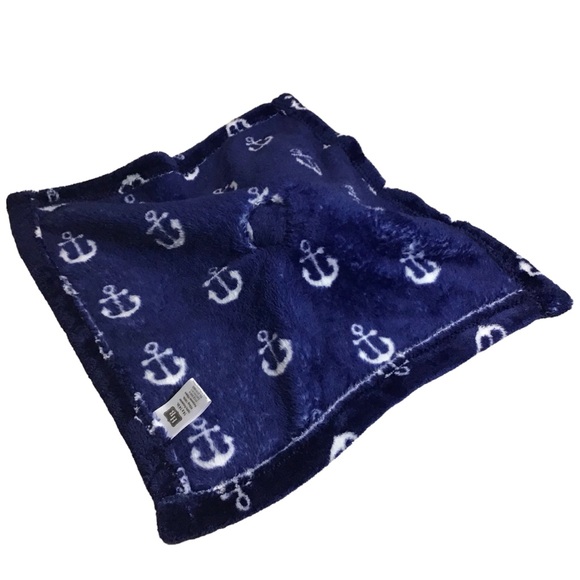 HB Baby Blanket Lovey Whale Nautical Stuffed Animal Plush Anchors Navy Blue - Picture 15 of 16